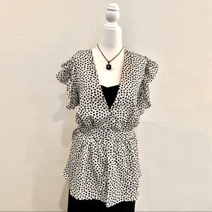 Boohoo Ruffled Sleeve Blouse